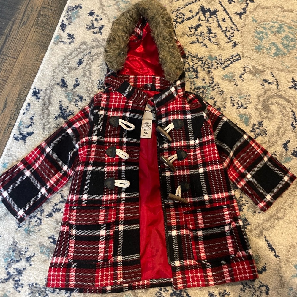 12 month Cherokee plaid coat